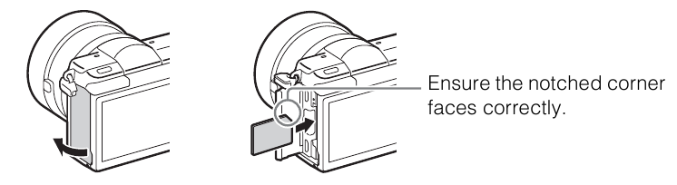 Sony - A5100 - Speicherkarte einlegen Speicherkarte einlegen