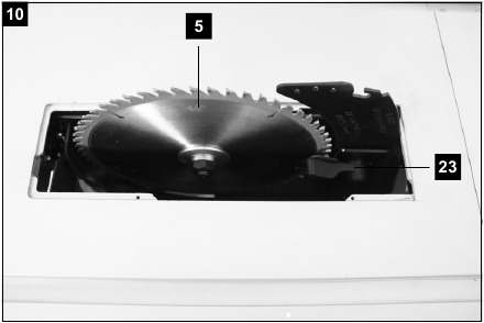 Scheppach - HS105 - Einstellung des Spaltkeils - Schritt 1 Einstellung des Spaltkeils - Schritt 1