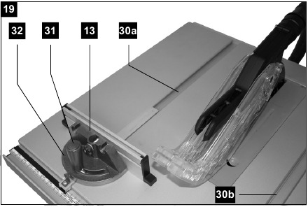 Scheppach - HS105 - Bedienung - Queranschlag Bedienung - Queranschlag