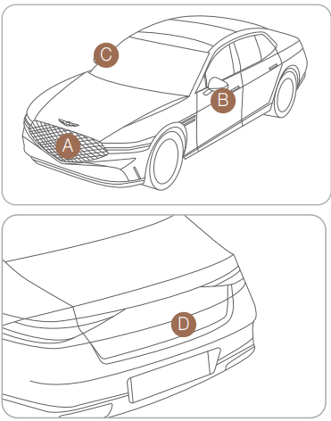 GENESIS - G90 2024 - FAHREN - SURROUND VIEW MONITOR - Schritt 1 FAHREN - SURROUND VIEW MONITOR - Schritt 1
