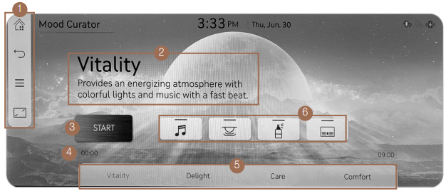 GENESIS - G90 2024 - INFOTAINMENT - BEDIENUNG MOOD CURATOR INFOTAINMENT - BEDIENUNG MOOD CURATOR
