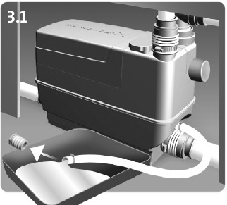 GRUNDFOS - Sololift2 C-3 - Wenn Fremdkörper im Behälter - Schritt 1 Wenn Fremdkörper im Behälter - Schritt 1