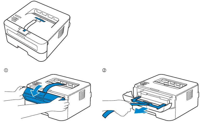 Dell - E310dw - Verpackungsmaterial entfernen Verpackungsmaterial entfernen