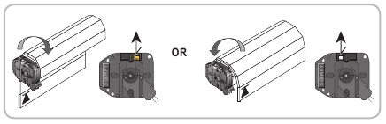 SOMFY - ROLLIXO RTS - Drehrichtung des Motors und Motor-Endlagen - Schritt 5 Drehrichtung des Motors und Motor-Endlagen - Schritt 5