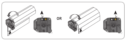 SOMFY - ROLLIXO RTS - Drehrichtung des Motors und Motor-Endlagen - Schritt 7 Drehrichtung des Motors und Motor-Endlagen - Schritt 7