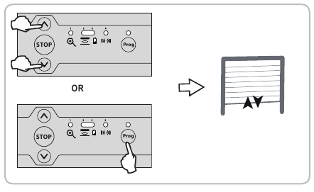 SOMFY - ROLLIXO RTS - Drehrichtung des Motors und Motor-Endlagen - Schritt 8 Drehrichtung des Motors und Motor-Endlagen - Schritt 8