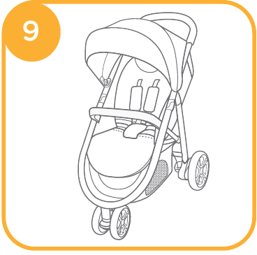 Joie - litetrax 3 - Kinderwagen-Montage - Sicherheitsbügel montieren - Schritt 3 Kinderwagen-Montage - Sicherheitsbügel montieren - Schritt 3