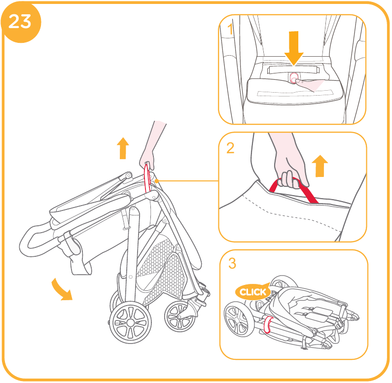 Joie - litetrax 3 - Kinderwagenbedienung - Kinderwagen zusammenklappen Kinderwagenbedienung - Kinderwagen zusammenklappen