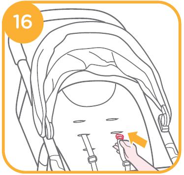 Joie - litetrax 3 - Schulter- und Hüftgurte verwenden - Schritt 3 Schulter- und Hüftgurte verwenden - Schritt 3