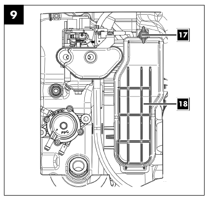 Scheppach - SG2500i - Luftfilter reinigen - Schritt 1 Luftfilter reinigen - Schritt 1