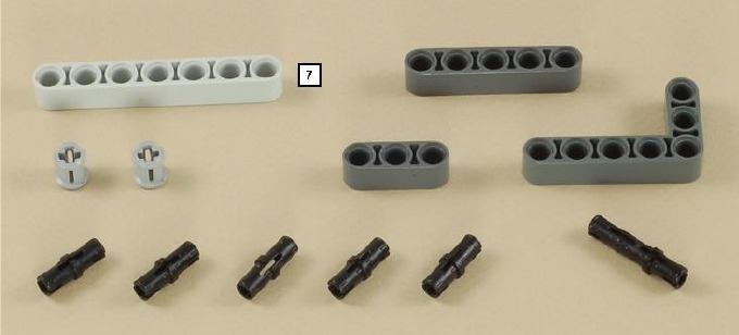 Lego - MINDSTORMS NXT - Benötigte Teile für Schritt 8 Benötigte Teile für Schritt 8