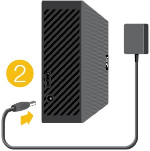 Seagate - Expansion Desktop - Stromversorgung anschließen - Schritt 1 Stromversorgung anschließen - Schritt 1