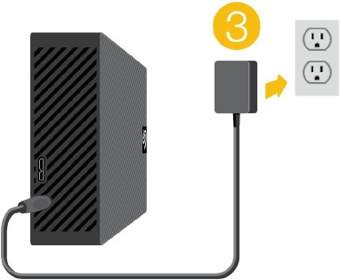 Seagate - Expansion Desktop - Stromversorgung anschließen - Schritt 2 Stromversorgung anschließen - Schritt 2