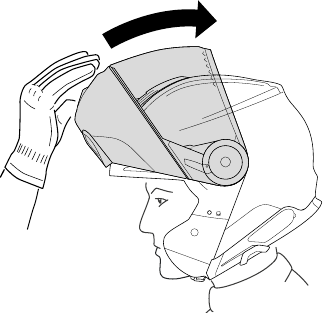 SCHUBERTH - C5 - Öffnen des Kinnteils Öffnen des Kinnteils