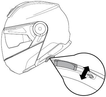 SCHUBERTH - C5 - Bedienung der Sonnenblende Bedienung der Sonnenblende