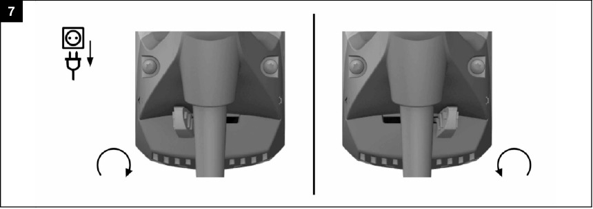 Hilti - TE 7 - Bedienung - Rechts-/Linkslauf Bedienung - Rechts-/Linkslauf
