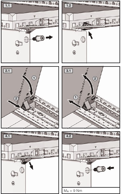Rittal - VX25 - Montageplatte aus- und einbauen Montageplatte aus- und einbauen