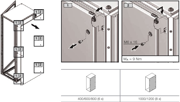 Rittal - VX25 - Rückwand aus- und einbauen Rückwand aus- und einbauen