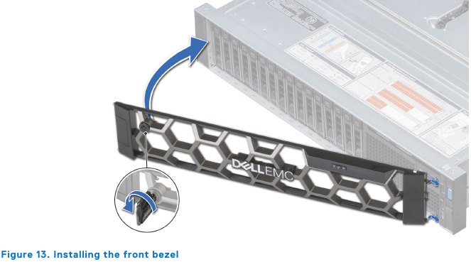 Dell - DD6400 - Frontblende installieren Frontblende installieren