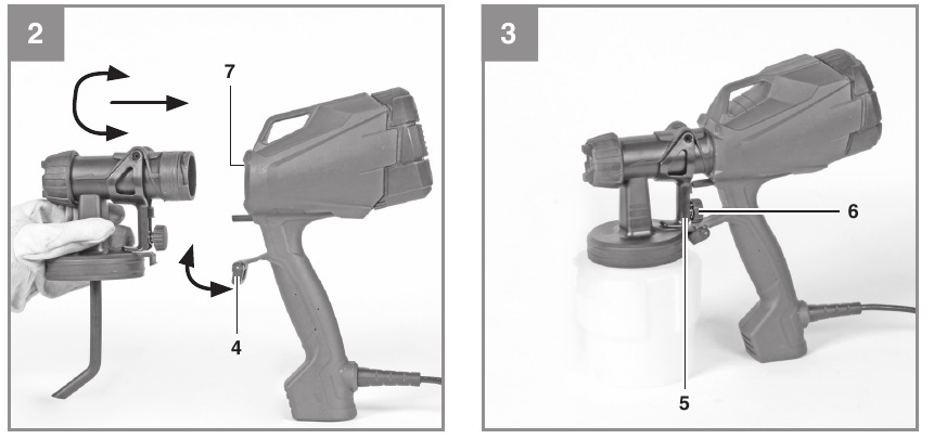 EINHELL - TC-SY 400 P - Spritzpistolenmontage - Schritt 1 Spritzpistolenmontage - Schritt 1