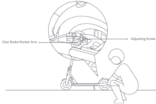 Xiaomi - 4 - Scheibenbremse einstellen - Schritt 1 Scheibenbremse einstellen - Schritt 1