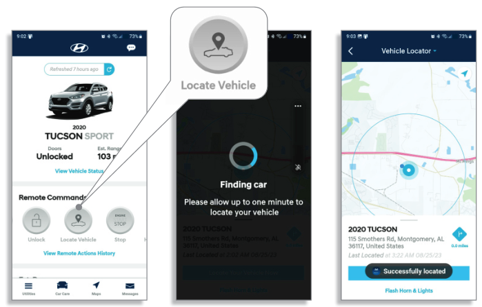 Hyundai - Bluelink - Fahrzeugfinder Fahrzeugfinder