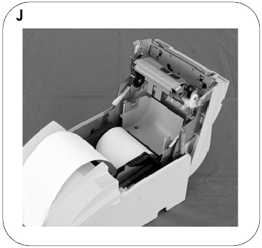 Epson - TM-U220 - Rollenpapier einlegen – Schritt 4 Rollenpapier einlegen – Schritt 4