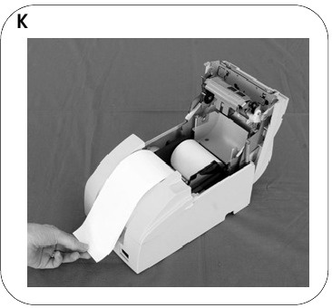 Epson - TM-U220 - Rollenpapier einlegen – Schritt 6 Rollenpapier einlegen – Schritt 6