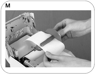 Epson - TM-U220 - Rollenpapier einlegen – Schritt 8 Rollenpapier einlegen – Schritt 8