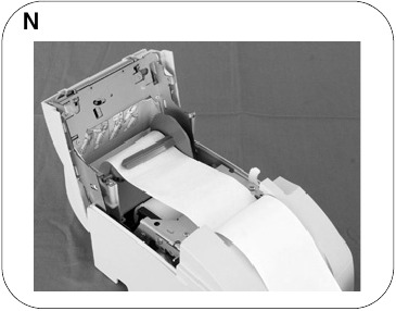 Epson - TM-U220 - Rollenpapier einlegen – Schritt 9 Rollenpapier einlegen – Schritt 9