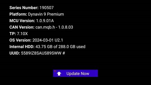 Dynavin - 9 - Firmware-Update - Schritt 1 Firmware-Update - Schritt 1