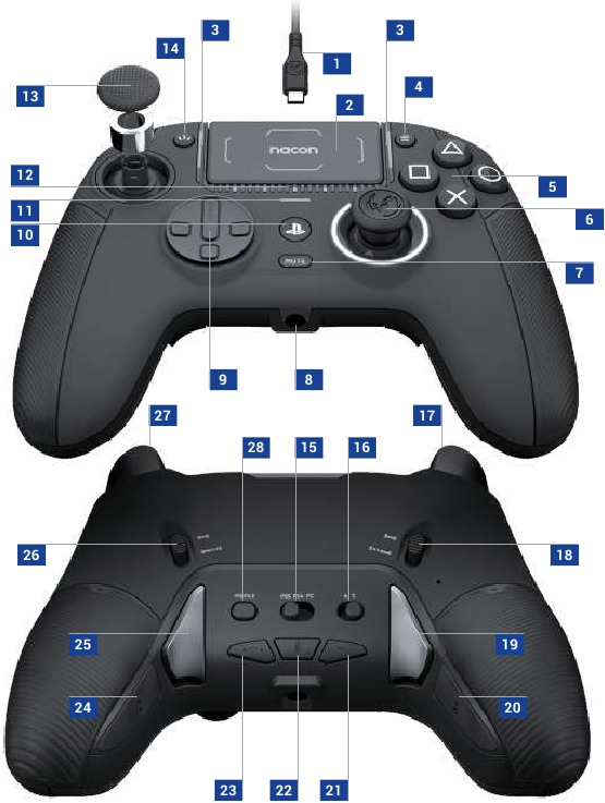 Nacon - REVOLUTION 5 PRO - Controller-Elemente - Teil 1 Controller-Elemente - Teil 1