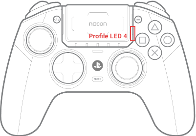 Nacon - REVOLUTION 5 PRO - Belegung der hinteren Shortcuts - KLASSISCH - Profil-LED 4 Belegung der hinteren Shortcuts - KLASSISCH - Profil-LED 4