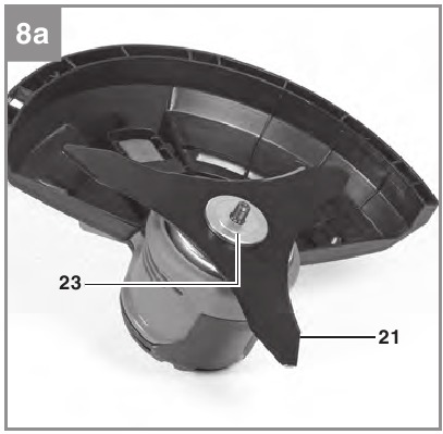 EINHELL - AGILLO 36/255 BL - Schneidmesser an-/abmontieren - Schritt 1 Schneidmesser an-/abmontieren - Schritt 1