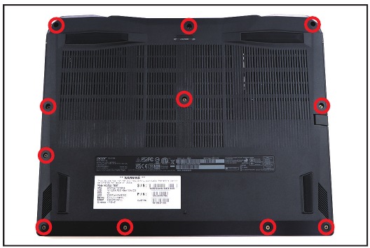 Acer - Nitro AN16-41 - Entfernung der Bodenabdeckung Entfernung der Bodenabdeckung