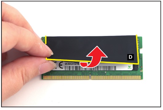 Acer - Nitro AN16-41 - Entfernung des DIMM-Moduls – Schritt 3 Entfernung des DIMM-Moduls – Schritt 3