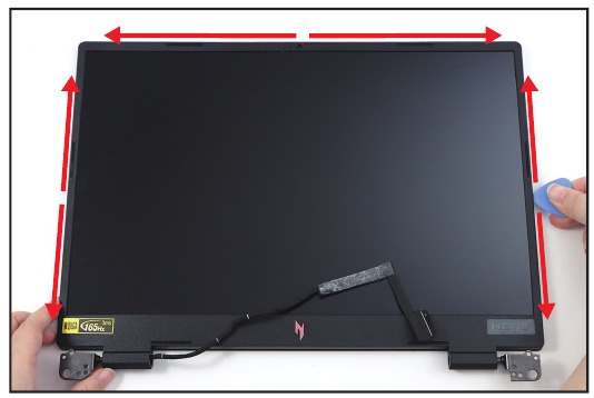 Acer - Nitro AN16-41 - Entfernen der LCD-Blende - Schritt 2 Entfernen der LCD-Blende - Schritt 2