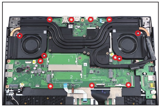 Acer - Nitro AN16-41 - Entfernung des Mainboards – Schritt 3 Entfernung des Mainboards – Schritt 3