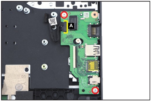 Acer - Nitro AN16-41 - Entfernung des USB-Boards – Schritt 1 Entfernung des USB-Boards – Schritt 1