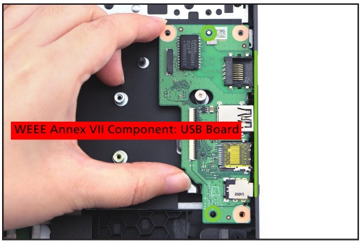 Acer - Nitro AN16-41 - Entfernung des USB-Boards – Schritt 2 Entfernung des USB-Boards – Schritt 2