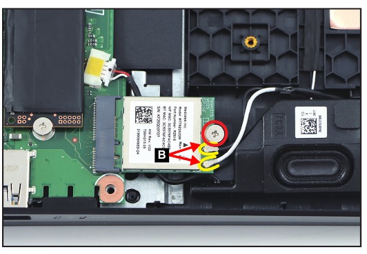 Acer - Nitro AN16-41 - Entfernung des WLAN-Moduls – Schritt 1 Entfernung des WLAN-Moduls – Schritt 1