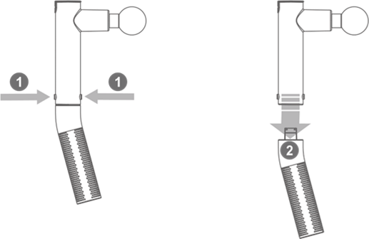 RENPHO - Extend R-C004 - Verlängerungsgriff anbringen/abnehmen - Schritt 2 Verlängerungsgriff anbringen/abnehmen - Schritt 2