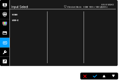 Asus - VA24DCP - OSD (Bildschirmmenü) - Schritt 6 OSD (Bildschirmmenü) - Schritt 6