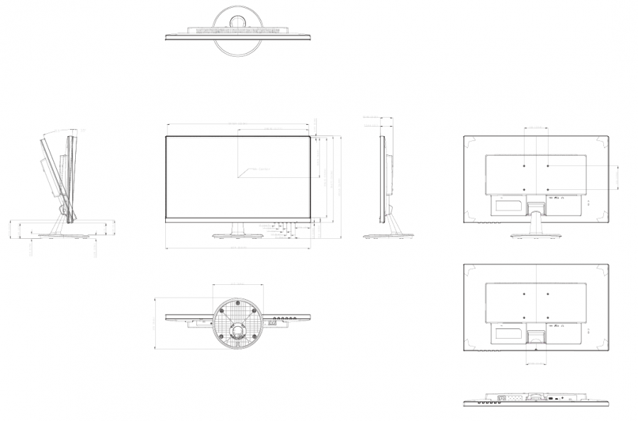 Asus - VA24DCP - Umrissabmessungen - Teil 2 Umrissabmessungen - Teil 2
