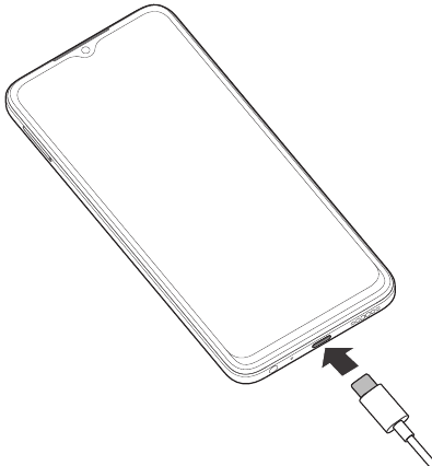ZTE - Blade A34 - Aufladen - Schritt 1 - Adapter anschließen Aufladen - Schritt 1 - Adapter anschließen