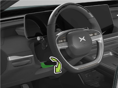 XPENG - P7 - Zugang zu den Insassen - Lenkradposition Zugang zu den Insassen - Lenkradposition