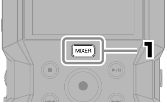 ZOOM - H4essential - Anpassen des Monitoring-Mixes - Schritt 1 Anpassen des Monitoring-Mixes - Schritt 1