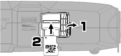 ZOOM - H4essential - Einlegen von microSD-Karten Einlegen von microSD-Karten
