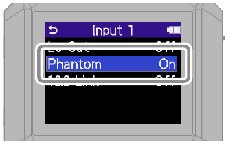 ZOOM - H4essential - Phantomspeisung einschalten bei Verwendung von Kondensatormikrofonen Phantomspeisung einschalten bei Verwendung von Kondensatormikrofonen