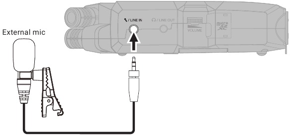 ZOOM - H4essential - Externe Mikrofone verwenden Externe Mikrofone verwenden